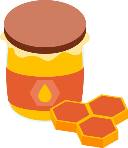 Farmers market honey composition vector image