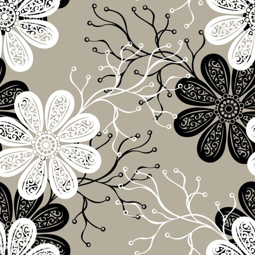 Floral seamless background Royalty Free Vector Image