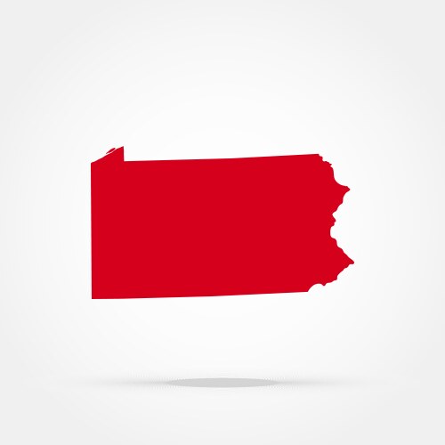 Map of the us state pennsylvania Vector Image