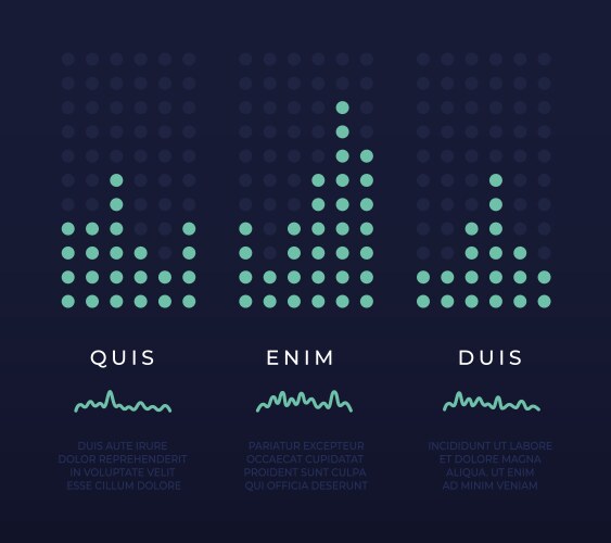 Modern ui infographic data visualization graphs vector image