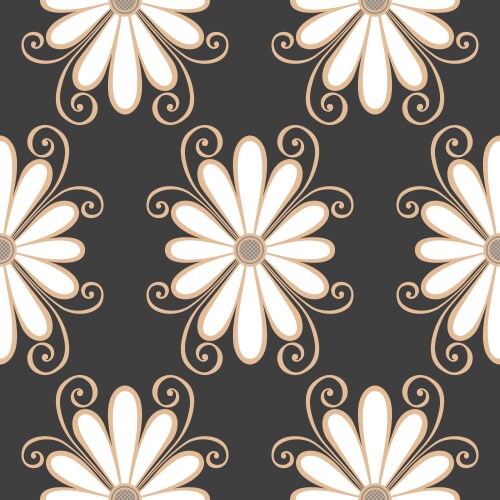 Vintage seamless flower pattern Royalty Free Vector Image