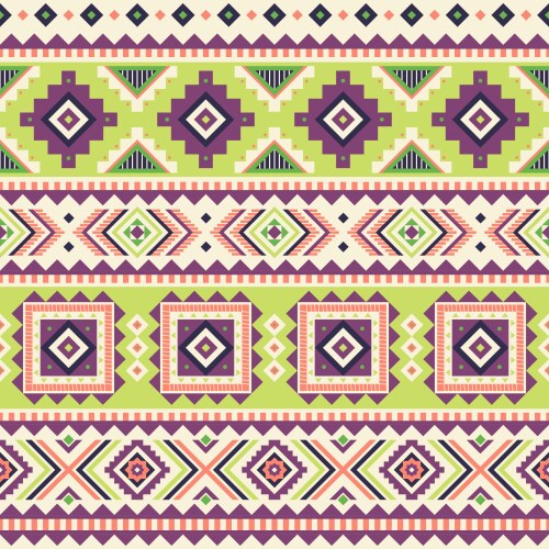 Aztec geometric seamless pattern Royalty Free Vector Image