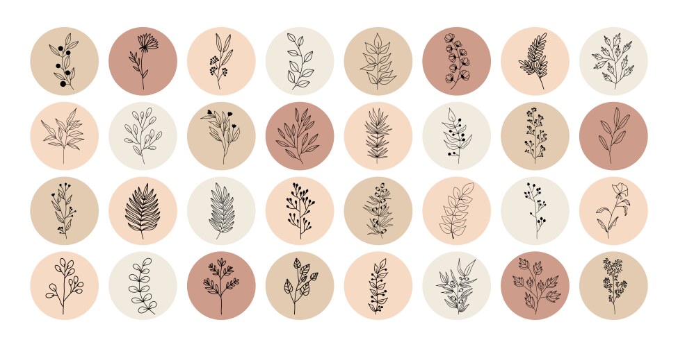 Set nerd elements with circles Vector Image