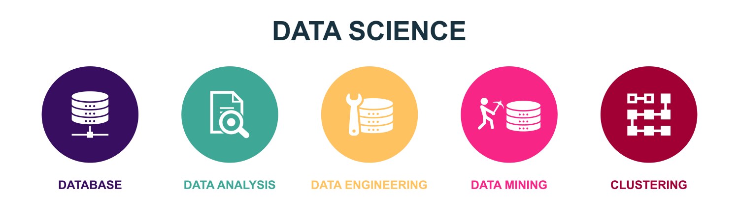 Database data analysis engineering vektorbild