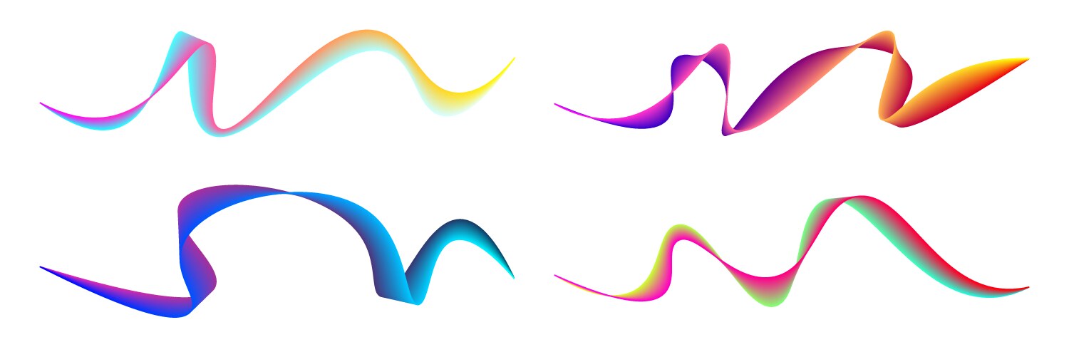 Dynamic blending of gradient lines creating vector image