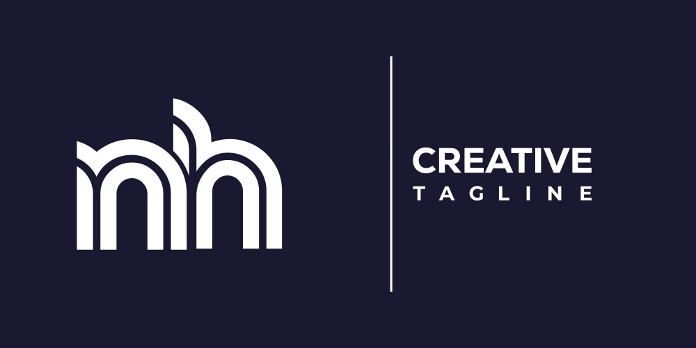 Nh abstract logo Vector Image
