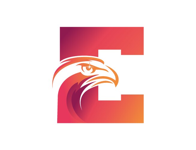 Eagle initial monogram for letter b Royalty Free Vector
