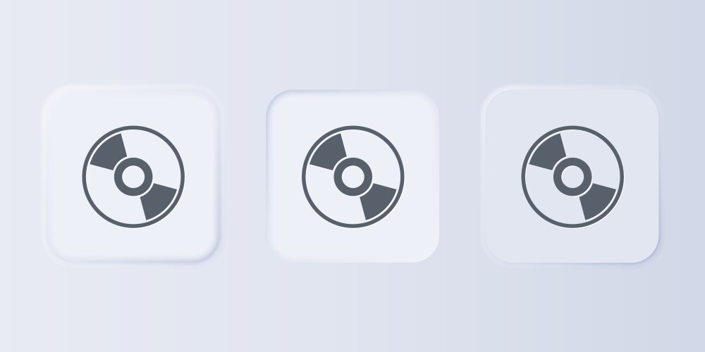 Grey cd or dvd disk icon isolated Vector Image