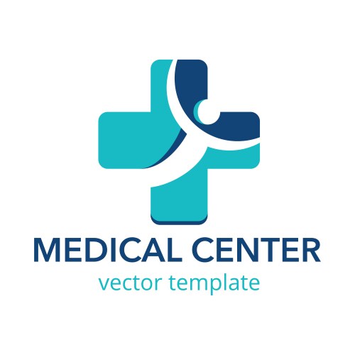 medical center logo template vector image