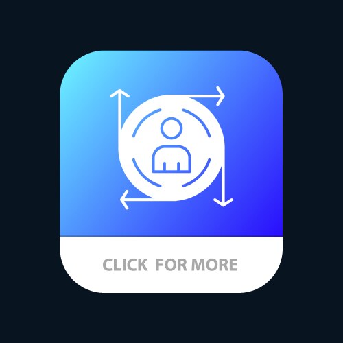 User predication arrow path mobile app button vector image