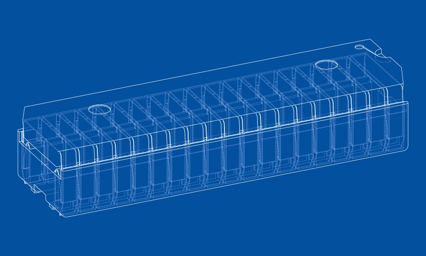 3d microchip rendering vector image