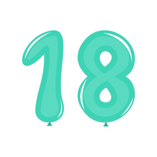 balloon numbers vector image