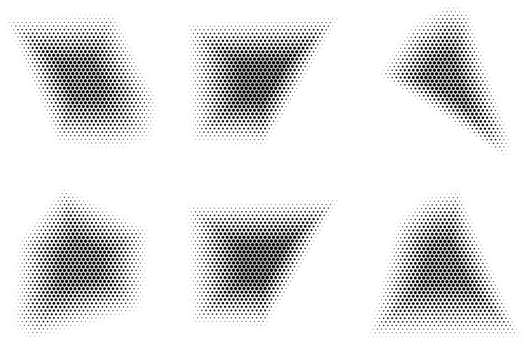 Halftone hexagon pattern reprographic technique vector image