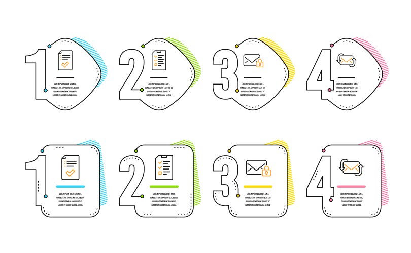 Secure mail approved checklist and interview vector image