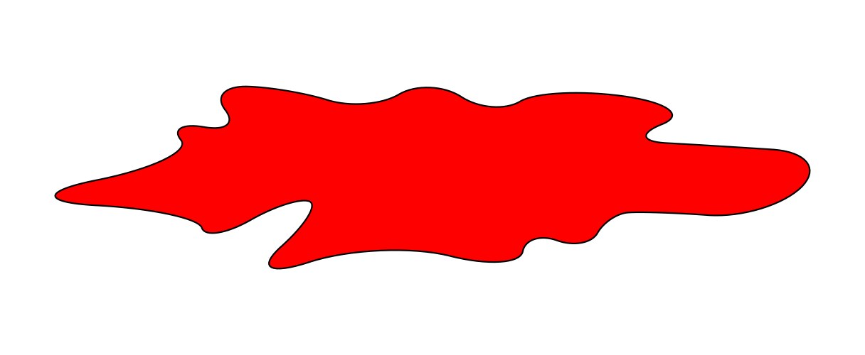 Blood puddle red drop blots stain plash od vector image