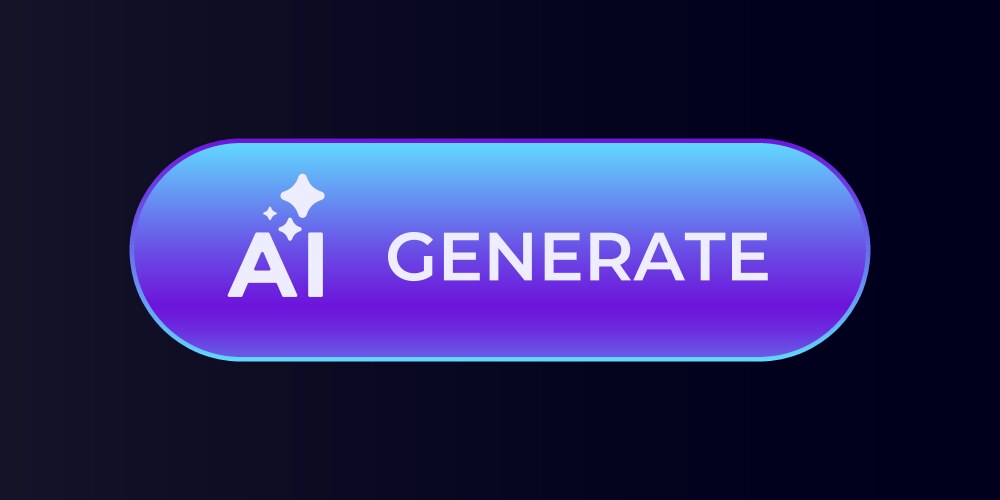 Introducing an innovative ai generate button vektorbild