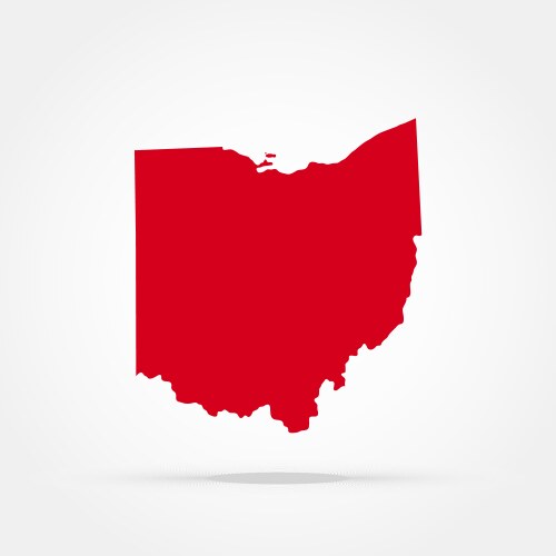 Ohio Map Outline Vector Image