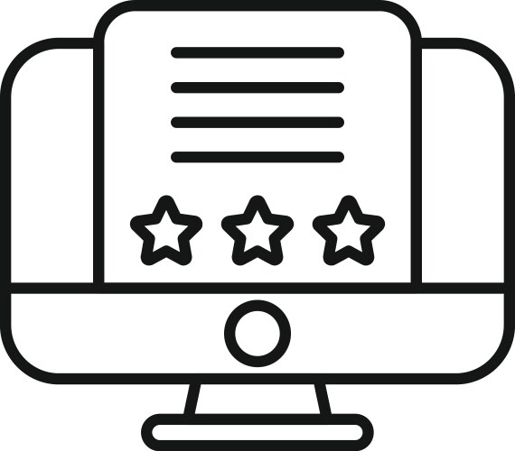 Online customer review rating vector image