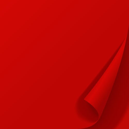 Red page with curled corner empty wrapping vector image