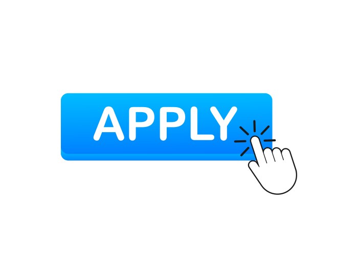 Apply with cursor button internet icon pointer vektorbild
