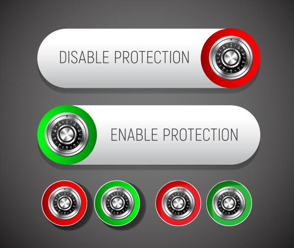 Design a round and rectangular button vector image