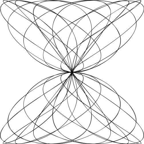 Abstract knot design element random intersecting vector image
