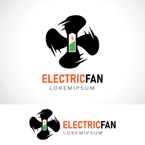 electric fan logo design template vector image