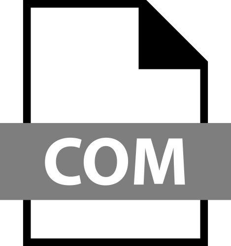 File name extension com type vector image