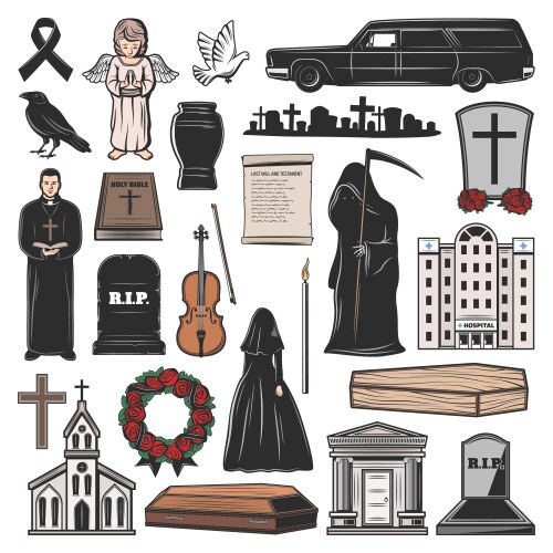 Funeral Vector Images & Graphics for Commercial Use | VectorStock