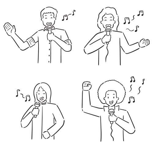 Singer Sketch Vector Images (over 1,100)