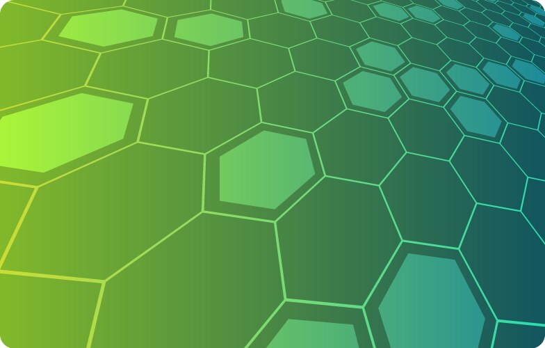 Abstract background blue hexagons Royalty Free Vector Image