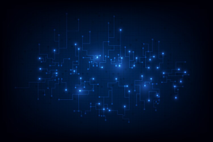 Abstract circuit networking blockchain concept vector image