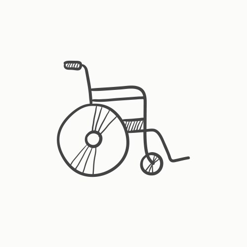 Wheelchair sketch icon Vector Image