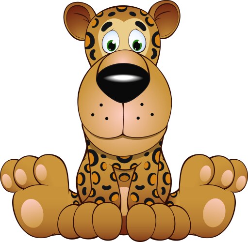 funny leopard vector image