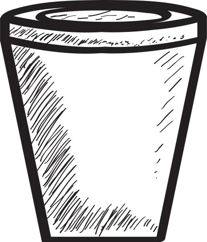Glass Sketch Vector Image