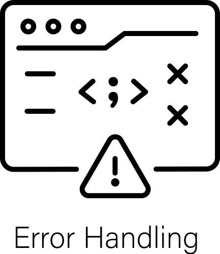 error handling vector image