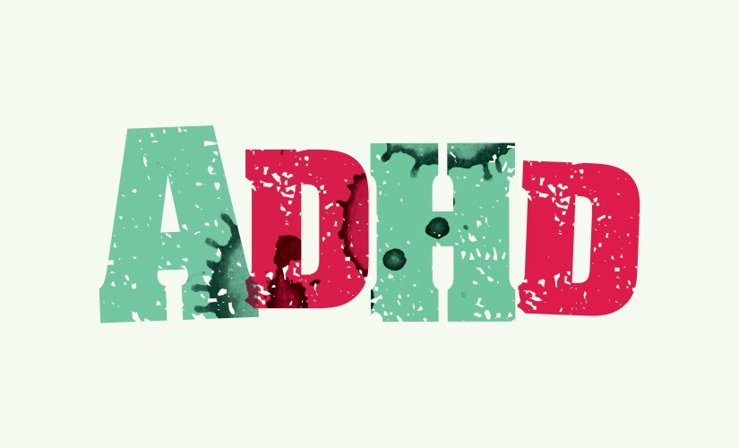 Adhd concept word art Royalty Free Vector Image