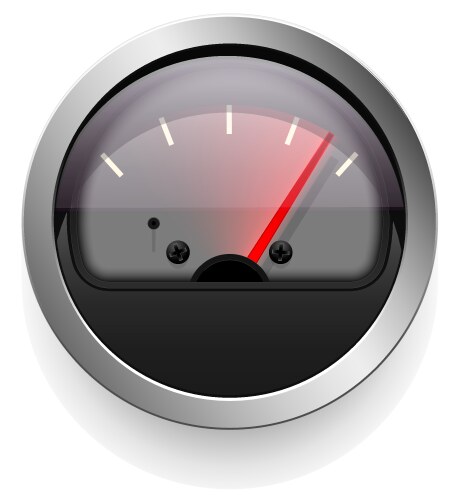Analog indicator with an arrow the device vector image