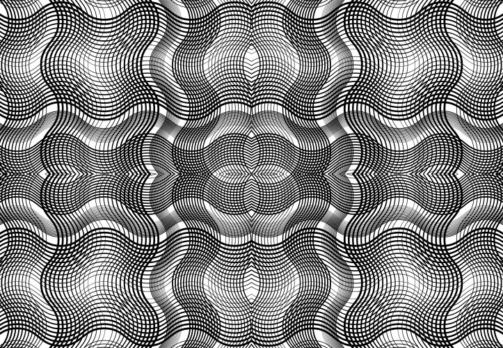 Repeatable and tileable grid mesh zig-zag vector image