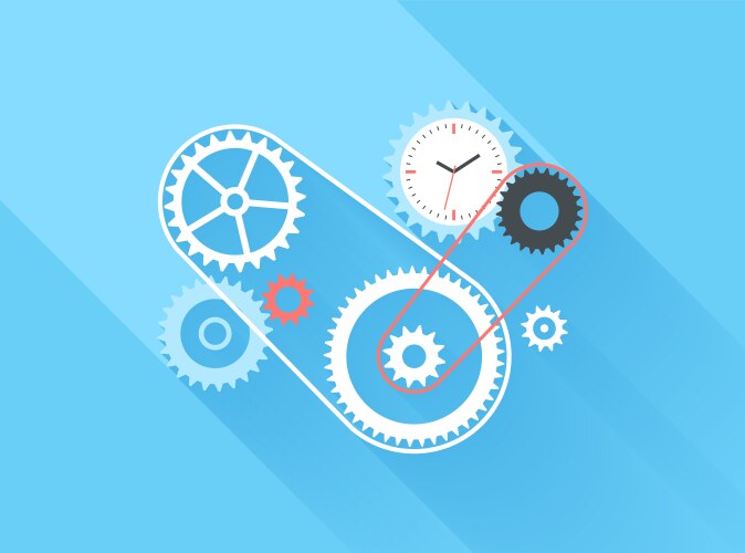 Time consuming and expensive blue gradient Vector Image