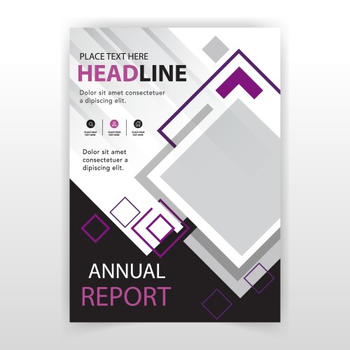 Corporate annual report cover page design template – Free Vector ...