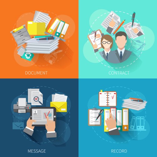 Document Icon Set Vector Image