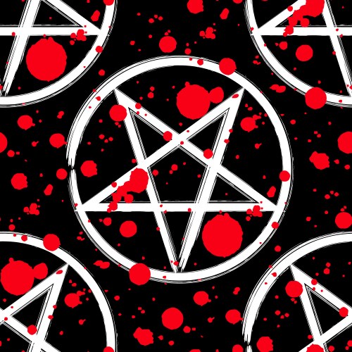 Reversed Pentagram Magic Vector Image