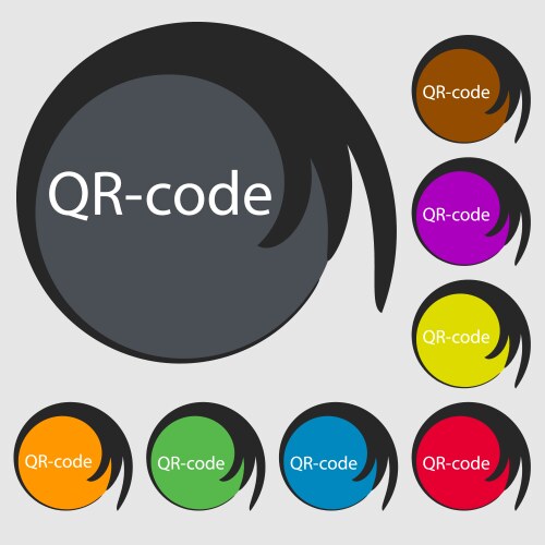 Qr-code sign icon scan code symbol symbols vector image