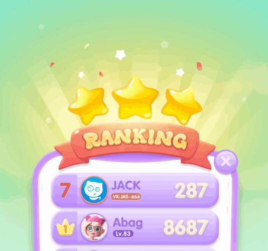 Level Button Game UI Pop-up Icons vector image