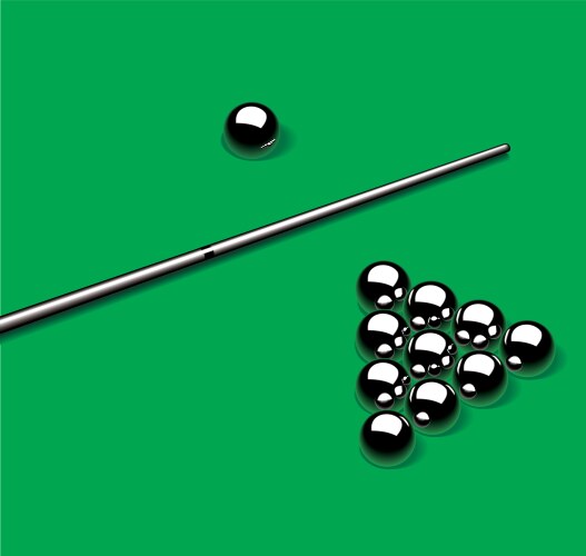 Pool Balls on Green Table – Royalty-Free Vector | VectorStock
