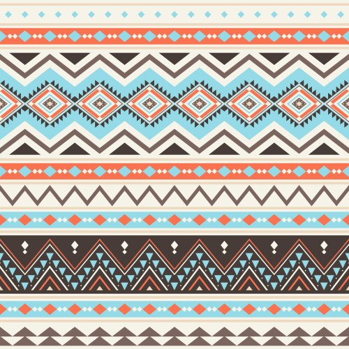 Tribal aztec seamless blue and pink pattern Vector Image
