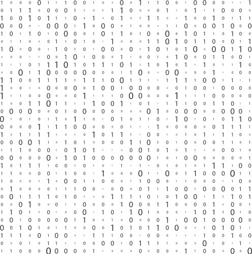 Background with digits on screen binary code zero vector image