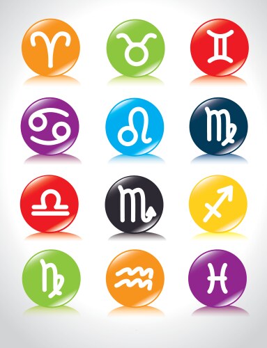 Astrological signs of the zodiac Vector Image
