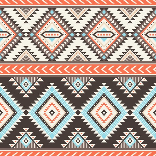 Tribal geometric seamless pattern Royalty Free Vector Image